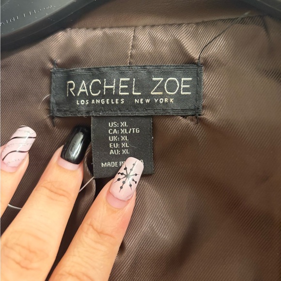 Rachel Zoe Dark Brown Blazer with Gold Buttons - Picture 3 of 4